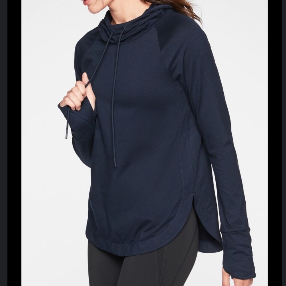 Athleta Uptown Navy Hoodie Sweatshirt